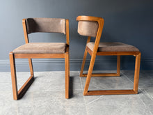 Load image into Gallery viewer, Pair Malmo Contemporary Ash Wood &amp; Brown Faux Leather High Back Dining Chairs