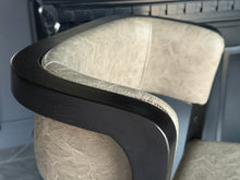 Load image into Gallery viewer, Pair Malmo Contemporary Ash Wood &amp; Faux Leather High Back Bar Chairs in Black &amp; Grey
