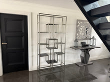 Load image into Gallery viewer, Lagonda Contemporary Designer Steel &amp; Glass Shelving Unit
