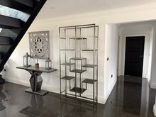 Load image into Gallery viewer, Lagonda Contemporary Designer Steel &amp; Glass Shelving Unit