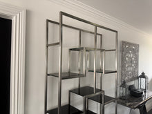 Load image into Gallery viewer, Lagonda Contemporary Designer Steel &amp; Glass Shelving Unit