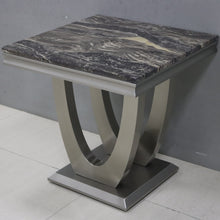 Load image into Gallery viewer, Linate Contemporary Designer Steel &amp; Marble Side Table