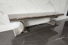 Load image into Gallery viewer, Marble TV Unit Stand – (Linate Style) Contemporary Steel &amp; Marble Unit Stand 180 CM