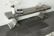 Load image into Gallery viewer, Marble TV Unit Stand – (Linate Style) Contemporary Steel &amp; Marble Unit Stand 180 CM