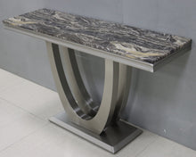 Load image into Gallery viewer, Linate Contemporary Designer Steel &amp; Marble Console Table