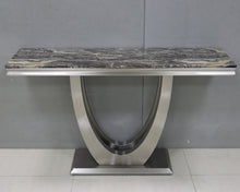 Load image into Gallery viewer, Linate Contemporary Designer Steel &amp; Marble Console Table