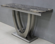 Load image into Gallery viewer, Linate Contemporary Designer Steel &amp; Marble Console Table