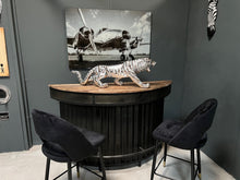 Load image into Gallery viewer, Large Silver Resin Tiger Statue