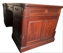 Load image into Gallery viewer, Traditional Office Partner's Desk in Antique Mahogany