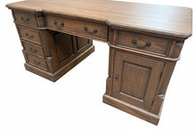 Load image into Gallery viewer, Traditional Rustic Solid Mindi Wood Partner's Desk