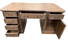 Load image into Gallery viewer, Traditional Rustic Solid Mindi Wood Partner's Desk