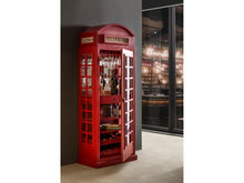 Load image into Gallery viewer, Tall Vibrant Red Iconic Telephone Booth Mini Bar &amp; Cabinet