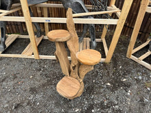 Load image into Gallery viewer, Heavy Teak Driftwood Plant Stand
