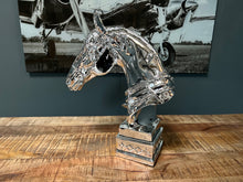 Load image into Gallery viewer, Large Resin Race Horse Head Statue