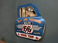 Load image into Gallery viewer, Large Vintage Metal Route 66 Car Door Mirror