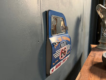 Load image into Gallery viewer, Large Vintage Metal Route 66 Car Door Mirror