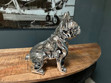 Load image into Gallery viewer, Large Silver Resin French Bulldog Statue