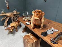 Load image into Gallery viewer, Hand Carved Polished Wood &#39;Up Yours&#39; Monkey Statue