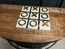 Load image into Gallery viewer, Quality White and Gold Noughts &amp; Crosses Game Set
