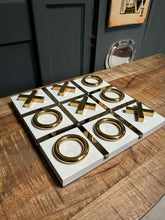 Load image into Gallery viewer, Quality White and Gold Noughts &amp; Crosses Game Set