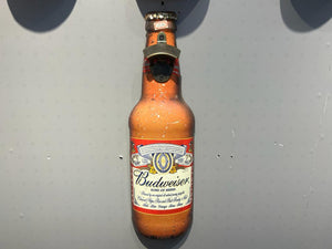 Large Budweiser Bottle Opener Wall Sign