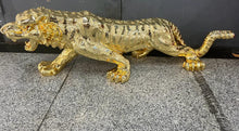 Load image into Gallery viewer, Large Gold Resin Tiger Statue
