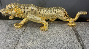Large Gold Resin Tiger Statue