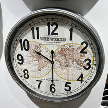 Load image into Gallery viewer, Large Vintage Colton&#39;s Map of The World Wall Clock