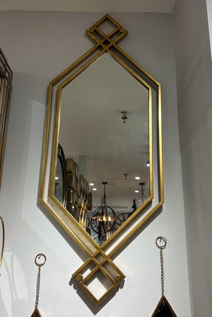 Large 1.5m Decorative Gold Wall Mirror