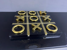 Load image into Gallery viewer, Quality Black and Gold Noughts &amp; Crosses Game Set