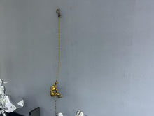 Load image into Gallery viewer, 90cm Unique Modern Art Cast Iron Man Climbing on Rope Ornament - Gold