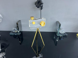 Glass Camera on Gold Frame Ornament