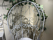 Load image into Gallery viewer, Iron Ornate Round Garden Chair in White