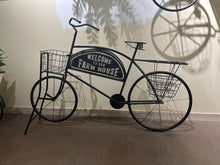 Load image into Gallery viewer, Iron Ornate &#39;Welcome to the Farm&#39; Bicycle Planter