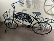 Load image into Gallery viewer, Iron Ornate &#39;Welcome to the Farm&#39; Bicycle Planter