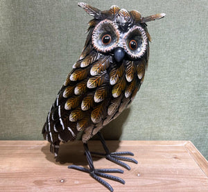 Decorative Metal Owl Statue