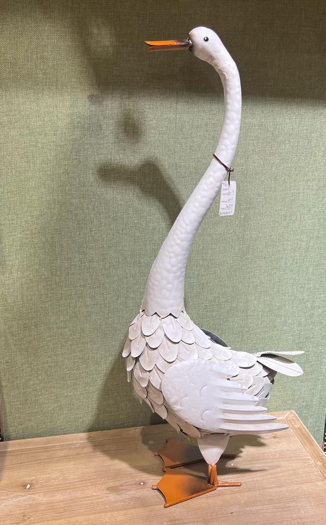 Decorative Metal Goose Statue