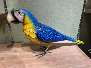 Decorative Metal Colourful Parrot Statue