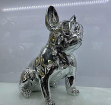 Load image into Gallery viewer, Large Silver Resin French Bulldog Statue