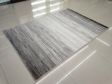 Load image into Gallery viewer, Huge 2.3m Abstract Grey &amp; White Striped Rug