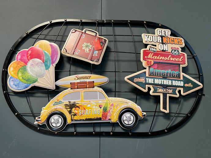 Large Metal America Wall Art Decoration