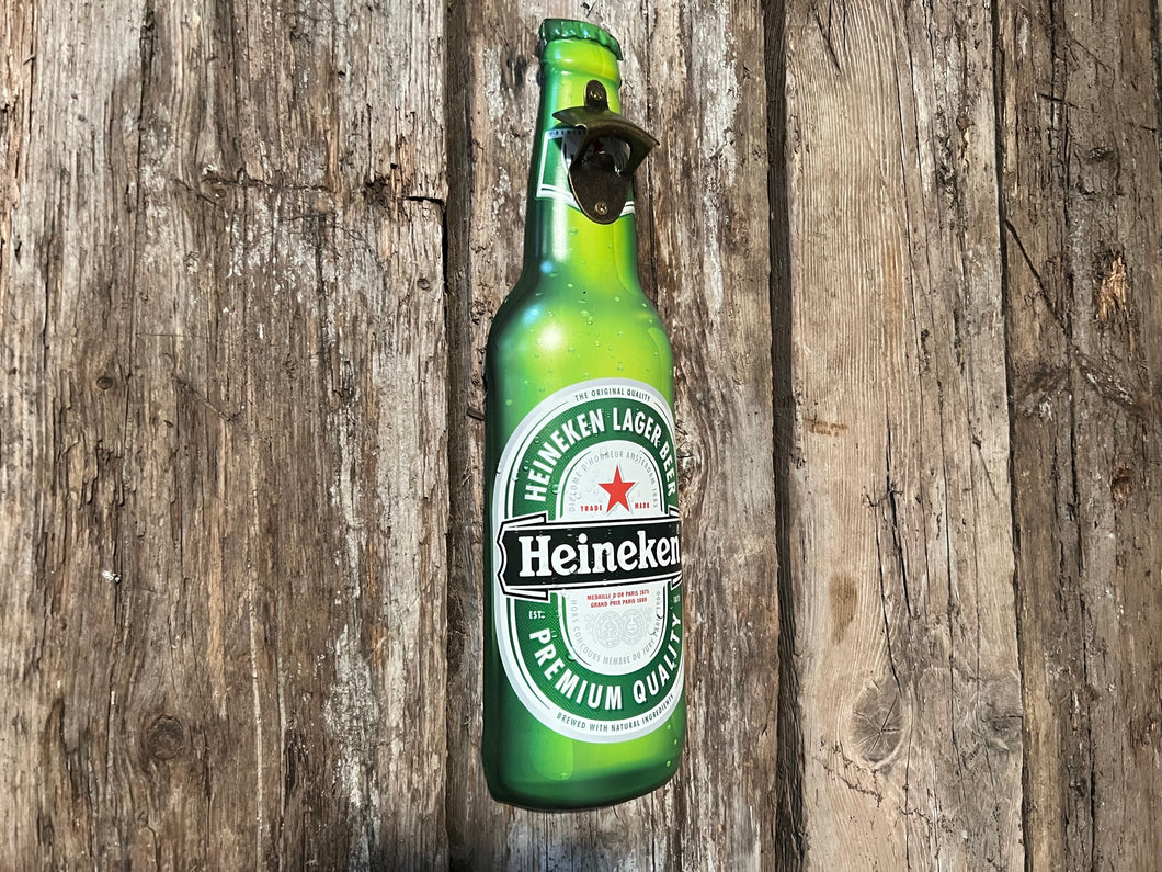Large Heineken Bottle Opener Wall Sign