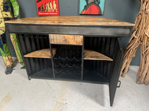 Large Industrial Fully Fitted Bow Front Home Bar Counter