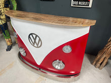 Load image into Gallery viewer, Brand New Rustic Vintage Metal VW Home Bar in Red