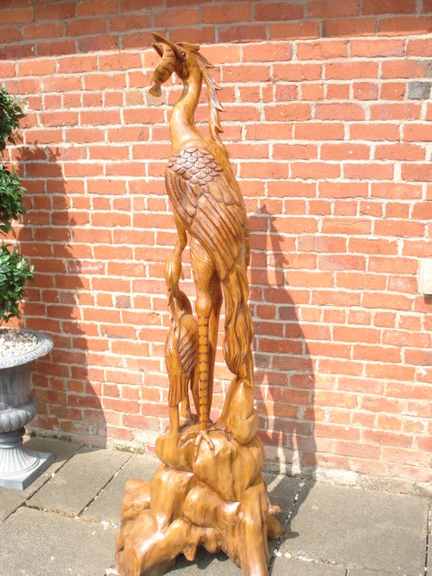 7ft Hand Carved Bird