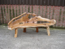 Load image into Gallery viewer, Unique Highly Polished Teak Root Wood Bench
