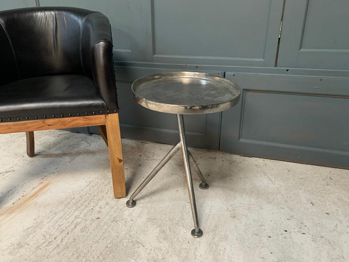 Designer Solid Nickel Side Table