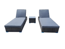 Load image into Gallery viewer, 3 Piece Rattan Sun Lounger Set