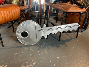 Large Brushed Nickel Coat/Hat Hanger Metal Key