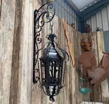 Load image into Gallery viewer, Huge Heavy Iron Egyptian Outdoor Hanging Lantern